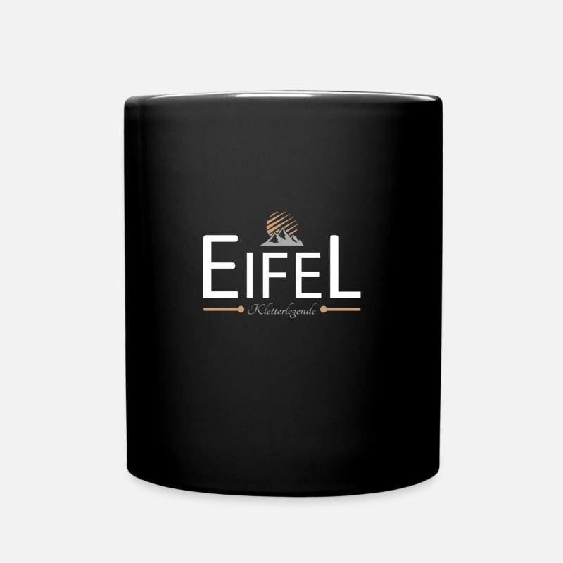 Eifel Klettern - Tasse einfarbig - Schwarz