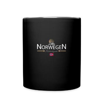Norwegen Klettern - Tasse einfarbig - Schwarz - Vorne