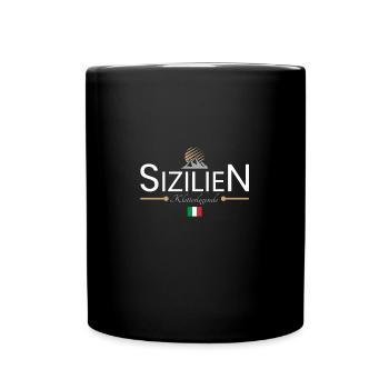 Sizilien Klettern - Tasse einfarbig - Schwarz - Vorne