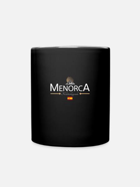 Menorca Klettern - Tasse einfarbig - Schwarz