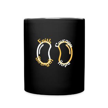Le courage de la dialyse : la foi, la force, l’espoir - Mug uni - noir - Devant