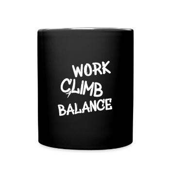 klettern climb climbing felsklettern - Tasse einfarbig - Schwarz - Vorne