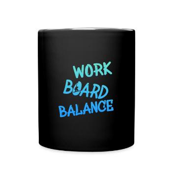 snowboarding - Tasse einfarbig - Schwarz - Vorne