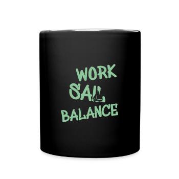 Work Sail Balance - Tasse einfarbig - Schwarz - Vorne