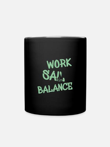Work Sail Balance - Tasse einfarbig - Schwarz