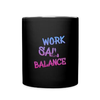 work sail balance - Tasse einfarbig - Schwarz - Vorne
