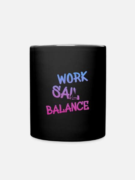 work sail balance - Tasse einfarbig - Schwarz