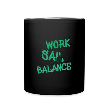 Segeldesign Segelboot Sailing - Tasse einfarbig - Schwarz - Vorne