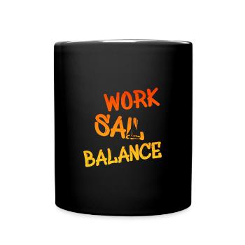 work sail balance - Tasse einfarbig - Schwarz - Vorne