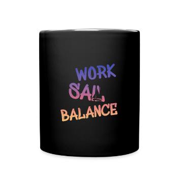 Segler, Segelboot, Sailer, Sailing - Tasse einfarbig - Schwarz - Vorne