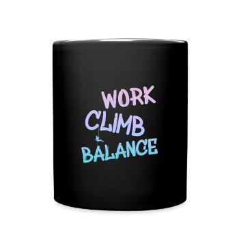 Kletter Klettersteig Kletterer Climbing - Tasse einfarbig - Schwarz - Vorne