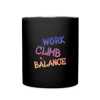 Klettern - Tasse einfarbig - Schwarz - Vorne