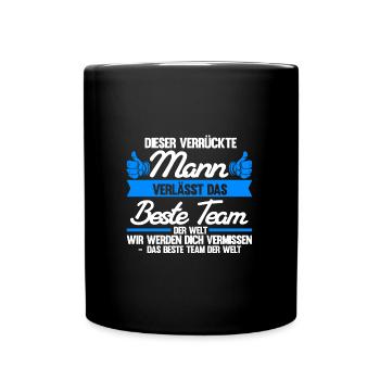Abschied Kollegin Abschiedsparty Geschenk - Tasse einfarbig - Schwarz - Vorne