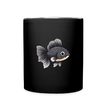 Schleierschwanz Goldfisch - Tasse einfarbig - Schwarz - Vorne