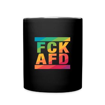 FCK AFD - Montrer l’exemple contre la droite, contre les nazis - Mug uni - noir - Devant