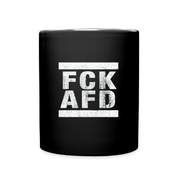FCK AFD - Montrer l’exemple contre la droite, contre les nazis - Mug uni - noir - Devant