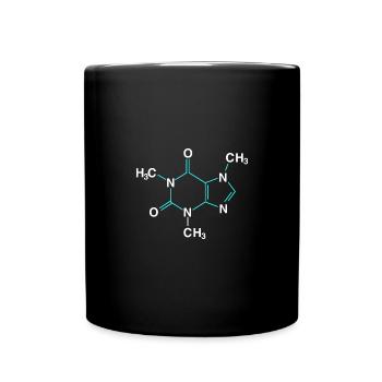 Caffeine Molecule - Gift Coffee Chemistry Caffeine - Full Colour Mug - black - Front