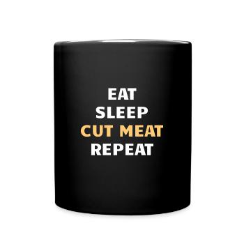 BUTCHER: Cut Meat - Tasse einfarbig - Schwarz - Vorne