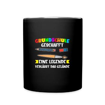 Grundschule Gaming Grundschüler Geschenk - Tasse einfarbig - Schwarz - Vorne