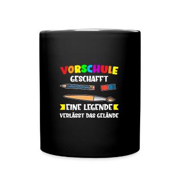 Vorschule Gaming Vorschulkind Geschenk - Tasse einfarbig - Schwarz - Vorne