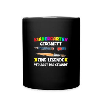 Kindergarten Gaming Kita-Kind Geschenk - Tasse einfarbig - Schwarz - Vorne