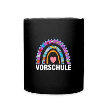 Vorschule Regenbogen Vorschüler Geschenk - Tasse einfarbig - Schwarz - Vorne