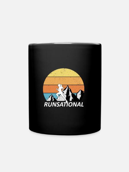 Trail Running - Tasse einfarbig - Schwarz