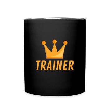 TRAINER football sport gym fitness gift - Full Colour Mug - black - Front