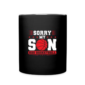 Basketball Sohn Basketball Mutter Sport Geschenk - Tasse einfarbig - Schwarz - Vorne