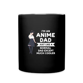 Anime dad Anime Anime Merch Geschenk - Tasse einfarbig - Schwarz - Vorne