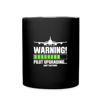 Pilot Pilot Flugzeug Geschenk - Tasse einfarbig - Schwarz - Vorne