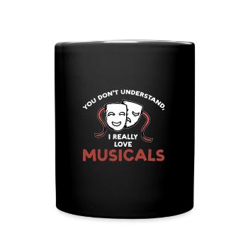 Theater Broadway-Musical Geschenk - Tasse einfarbig - Schwarz - Vorne