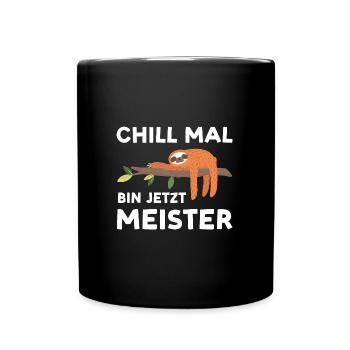 Meister Prüfung Meister Prüfung Geschenk - Tasse einfarbig - Schwarz - Vorne