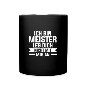 Meister Prüfung Meisterprüfung Geschenk - Tasse einfarbig - Schwarz - Vorne