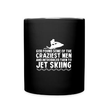 Jetski Jetskifahren Wintersport Geschenk - Tasse einfarbig - Schwarz - Vorne