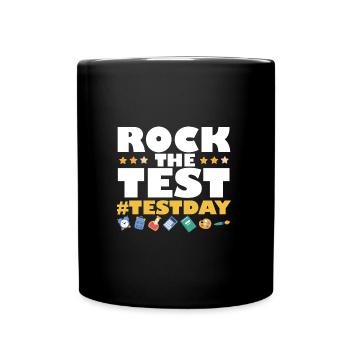 Journée de test amusante Rock Le professeur de jour d’examen de test - Mug uni - noir - Devant