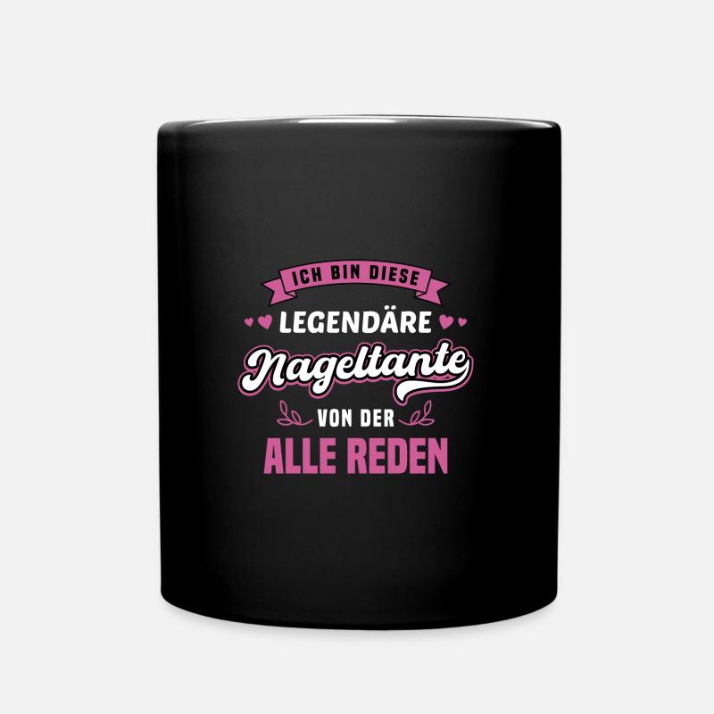 Nagelstudio Kosmetik Nageldesignerin Kosmetikerin - Tasse einfarbig - Schwarz