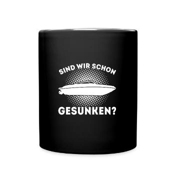 Boot Kapitän booten Geschenk - Tasse einfarbig - Schwarz - Vorne