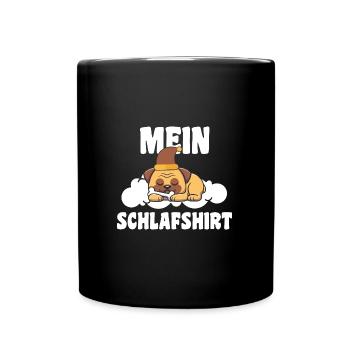 Schlafanzug Mops Mops-Liebhaber Geschenk - Tasse einfarbig - Schwarz - Vorne