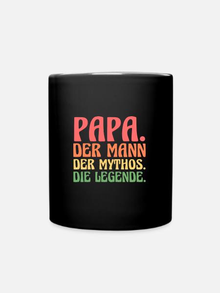 Papa Familie Vater Geschenk - Tasse einfarbig - Schwarz