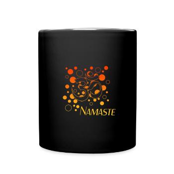 Namaste - Tasse einfarbig - Schwarz - Vorne