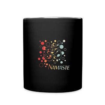 Namaste - Tasse einfarbig - Schwarz - Vorne