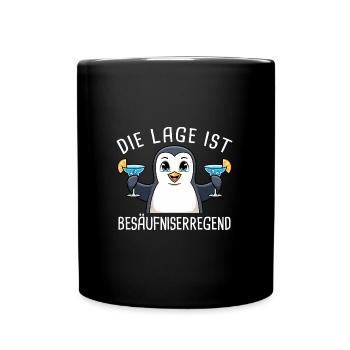 Die Lage Ist Besäufniserregend Mädelsabend - Tasse einfarbig - Schwarz - Vorne