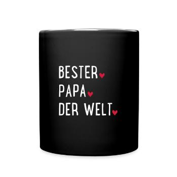 Bester Papa der Welt - Tasse einfarbig - Schwarz - Vorne