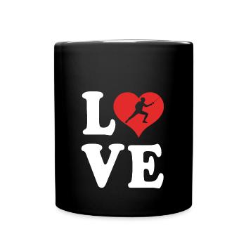 Fechten - Tasse einfarbig - Schwarz - Vorne