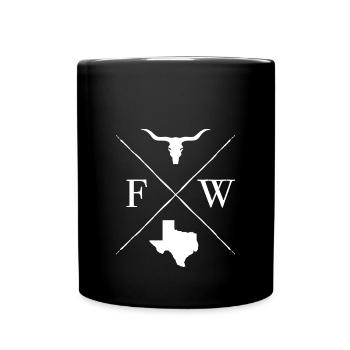 Fort Worth - Full Colour Mug - black - Front