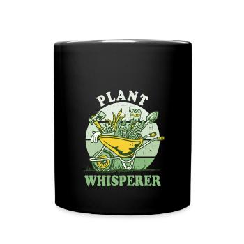 Chuchoteur de plantes - Mug uni - noir - Devant