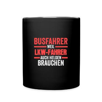 Busfahrer Job Reisebus Geschenk - Tasse einfarbig - Schwarz - Vorne