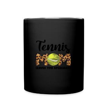 Tennis Mama Tennisspiel Tennis Geschenk - Tasse einfarbig - Schwarz - Vorne