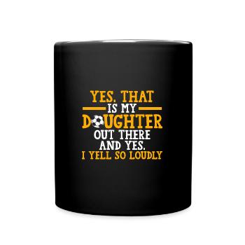 Soccer Mom Tochter Soccer Mom Sport Geschenk - Tasse einfarbig - Schwarz - Vorne